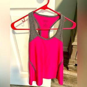 Dark pink and grey workout tank